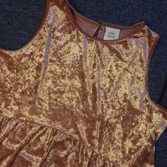 Knox Rose velvet peplum tank NWT - Picture 4 of 6